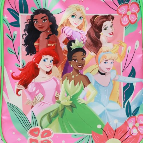 Disney 16" Princesses Girls Rolling Backpack with Adjustable Handle - color: Pink