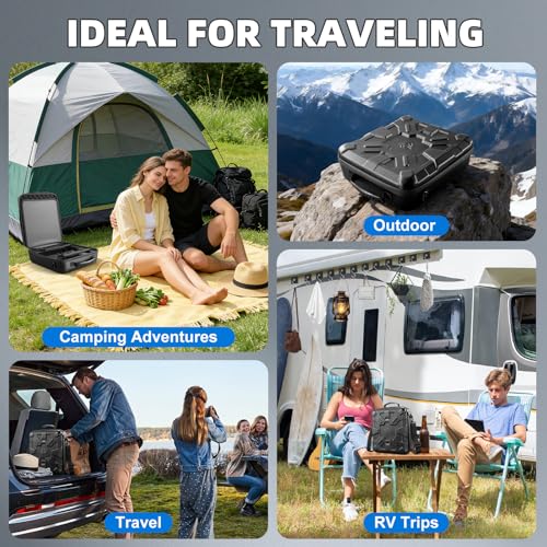 WINDCHASER Ultralight Portable Storage Bag Case for Starlink Mini | EVA Bag Black Case for Starlink Mini Dish Accessories Kit, Shockproof, Waterproof, Dual Carry Options, Ideal for Travel