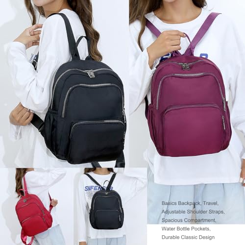 Basics Backpack, Travel, Adjustable Shoulder Straps, Spacious Compartment, Water Bottle Pockets, Durable Classic Design(7-Leaf) - color: 7-leaf