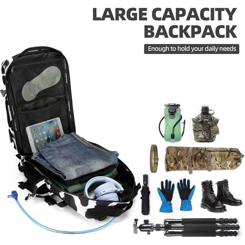 Lovelinks21 45L Tactical Assault Backpack 3 day assault pack with Molle Waterproof backpack Rucksack for Tactical Backpacks (Cow color) - color: Cow Color