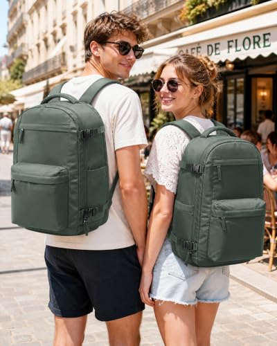 WONHOX Vacuum Seal Travel Backpack with Air Pump Vacpack Waterproof Carry On Backpack for Travel Bag Women Men with Vacuum System Compression Airlines Approved Daypack Laptop Space Saver Bags Green - color: A35-green, size: Large
