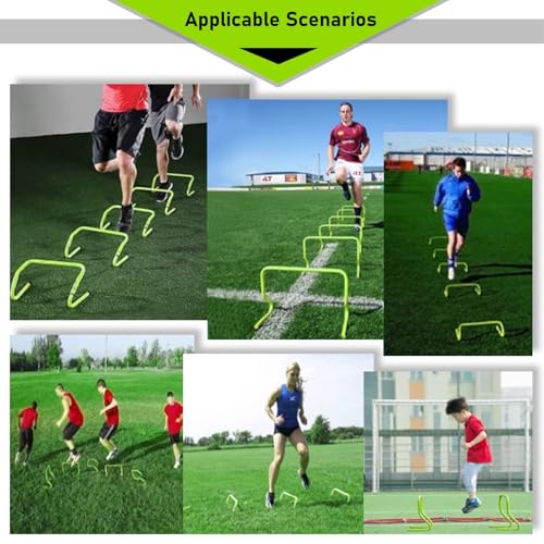 SRNSAEB Kids Adjustable Hurdle 20 15 10 8 6 5 Pcs, Rotatable Pediatric Hurdles with Portable Carry Strap, Park/Backyard/Home Agility Training Equipment Hurdle Set for Students/Preschoolers(20pcs) - size: 20pcs
