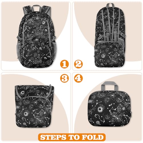 ZOMAKE Lightweight Packable Backpack 30L, Foldable Travel Hiking Daypack - color: D-starry Sky Print