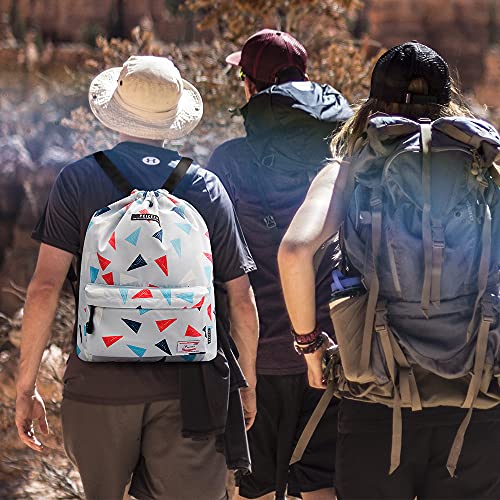 Peicees Waterproof Drawstring Sport Bag Lightweight Sackpack Backpack for Men and Women - color: X_diamond