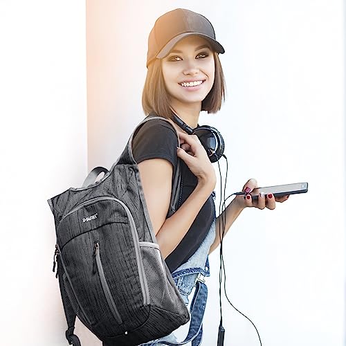 G4Free 10L Hiking Backpack Small Travel Hiking Daypack Lightweight Packable Backpack Casual Foldable Shoulder Bag - color: Black