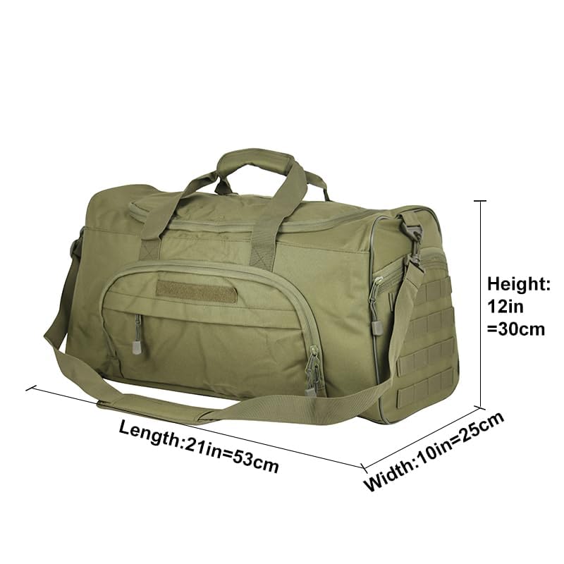 Gym Duffel Bag for Men Sports Duffel Bag with Shoe Compartment (GREEN-Model B) - color: GREEN-Model B