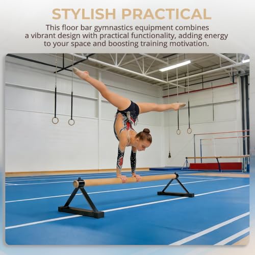 Gymnastics Pirouette Bar,Floor Bar Gymnastics for Handstand Training,54 inch Wooden Floor Bar Gymnastics, Floor Bar Push Up Bar Suitable for Gymnasts Handstand Floor Training Gymnast Gift
