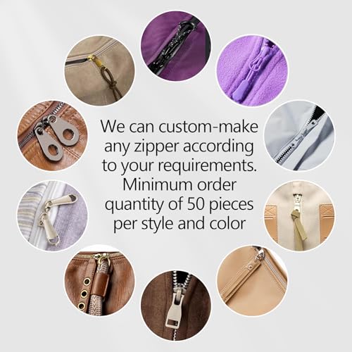 KmomaZip #3 Zipper Replacement, 5 Pcs Replacement Pull Sliders Universal Nylon Teeth Zipper Repair Kit for Jacket Coat Backpack (Style 2 Black), Factory Direct Sales, Can Customize Zippers - style: 004