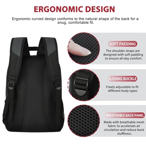 LARIPOP Soccer Backpack with Ball Holder & Shoe Compartment Large Capacity Sports Bag for Training - color: Dark Grey
