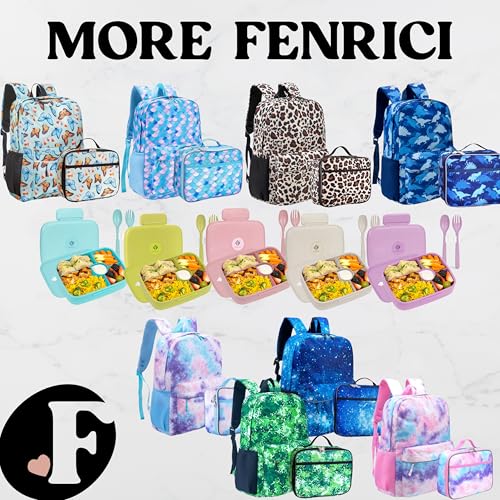 Fenrici Black Backpack for Girls, Boys, Teens, Kids' School Backpack, Kids' Bookbags with Padded Laptop Compartment, Black, 17 Inch - color: Black