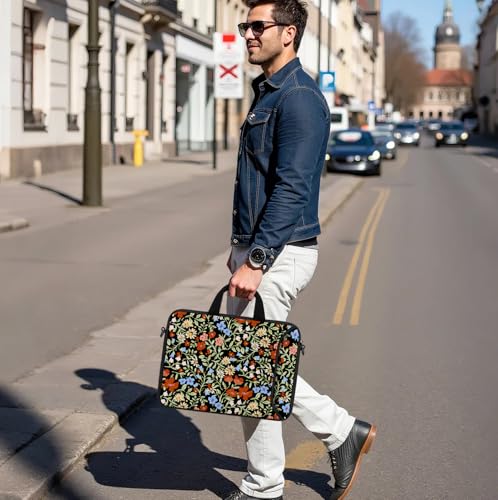 RICHEN 10 inch Messenger Bag Carrying Case with Handle Accessory Pocket Fits 7 to 10-Inch Laptops/Notebook/Kids Tablet (7-10.2 inch, Flowers2) - color: Flowers2, size: 7-10.2 inch