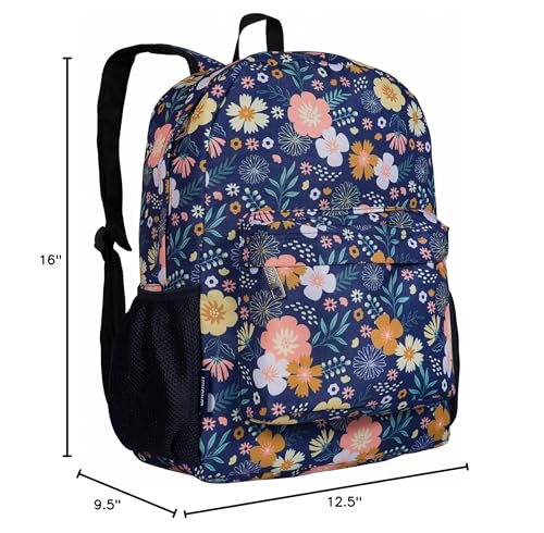 Wildkin 16-inch Kids Backpack – Durable, Padded & Spacious School Bag for Boys & Girls - Wildflower Bloom - color: Wildflower Bloom