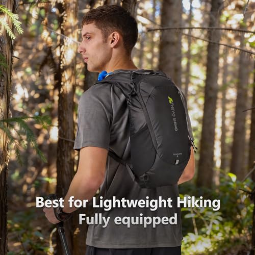 N NEVO RHINO Hydration Backpack Lightweight, Small Hiking Backpack with Water Bladder 2L, Insulated Water Daypack for Cycling Running Trail Rave - color: Black