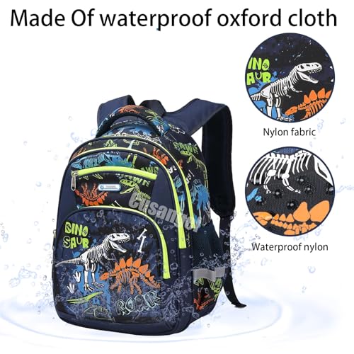 Cusangel Backpack for Boys Girls School Bookbags,Kindergarten Elementary Middle School Lightweight Waterproof Multifunctional Large Capacity for Backpack (16inch Luminous dinosaur) - color: Luminous Dinosaur 16in