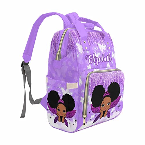 MyPupSocks Diaper Bag Personalized with Name, Multifunction Custom Diaper Bag Nursing Baby Bags Nappy Bag for Baby Girl Boy, Large Capacity Shoulder Bag Casual Daypack Travel Backpack for Mom - color: Multi 21