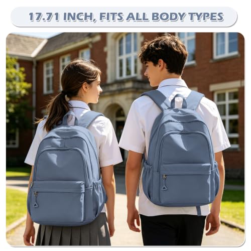 Casual Laptop Backpack for Women Men College Bookbag Waterproof Lightweight School Bag 15.6inch Laptop Daypack Large Capacity School Backpack for Teens Boys Girls (sapphire blue) - color: Sapphire Blue