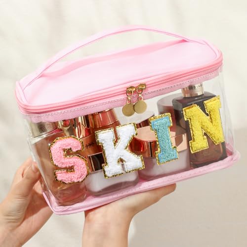 uekeboag Chenille Letter Clear Hair Makeup Bag(05Green) - color: 05Hair-Green