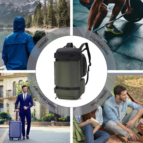 BE SMART 50L Extra Large Gym Backpack for Men, Big Gym Bag with Shoes Compartment, Waterproof Heavy Duty Duffel Bags (Grey Black, Large-40L) - color: Grey Black, size: Large-40L