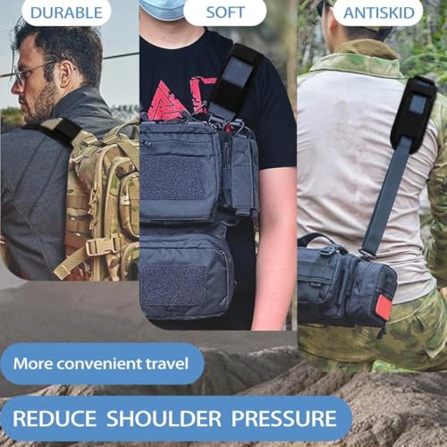 ZINMARK 2-Pack Shoulder Pad Anti-Slip Cushion Breathable Pad for for Laptop Bags, Messenger Bags, Briefcase Bags, Luggage Bags, Tool Bags, Travel Bags and Most Bags, Black - color: Black