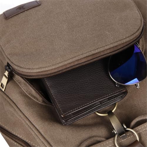 Stylish Canvas Backpack for Women Travel Daypack Trendy School Bag with Spacious Storage - color: Black