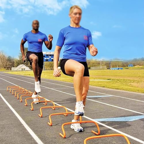 Mini Hurdles for Track and Field, 6" 9 12 16 20 24 Inch Speed Hurdles for Agility Training, Kids/Athletes/Basketball/Baseball/Soccer/Football Indoor Outdoor Sports Equipment(23cm/9in) - size: 23cm/9in
