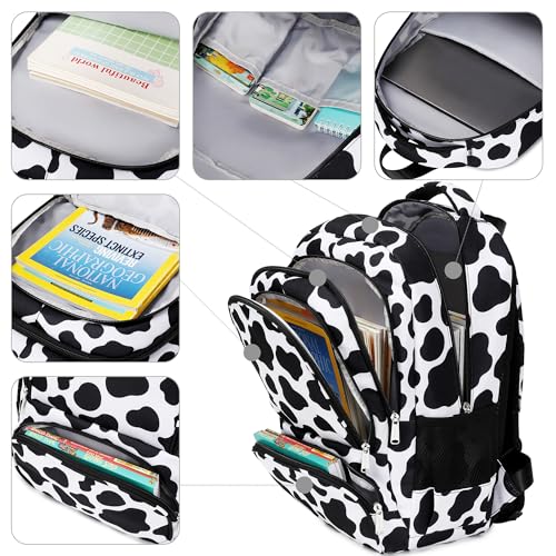 abshoo Lightweight Kids Backpack For Girls Kindergarten Elementary School Bookbag (Cow Print) - color: Cow Print