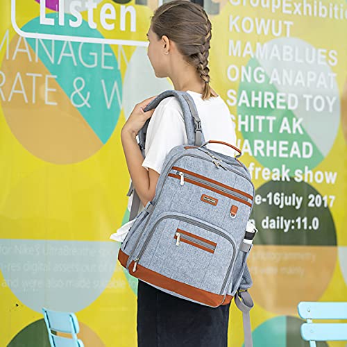 Diaper Bag Backpack, Large Baby Nappy Bags with Portable Changing Pad for Boys and GirlsMultifunction Travel Baby Bag for Moms Dads, Shower Gifts Waterproof and Stylish,Light Blue - color: Light Blue
