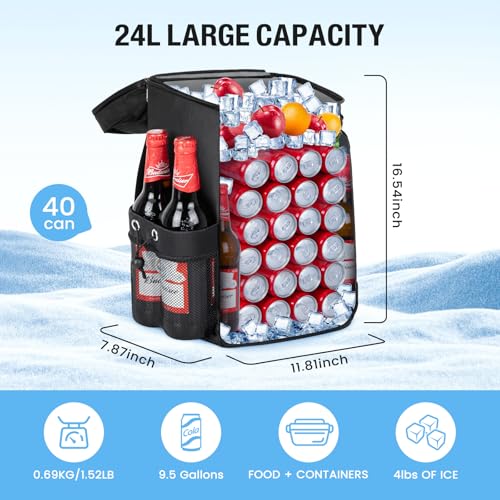 Backpack Cooler - 40 Cans Insulated Cooler Backpack for Men & Women - color: Blue, size: 40 Cans