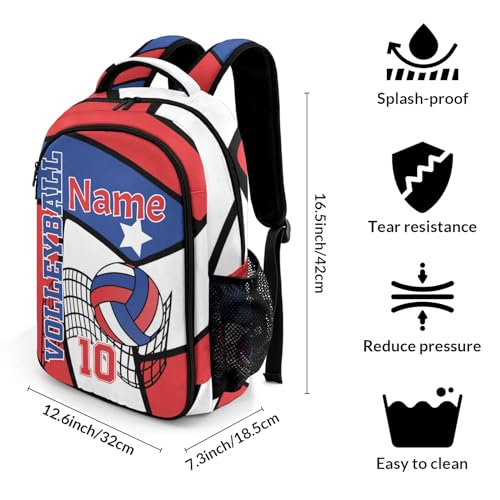 Volleyball Blue Red Shoulder Backpack Bag for Sports Travelling Hiking Camping - color: Muilti 12