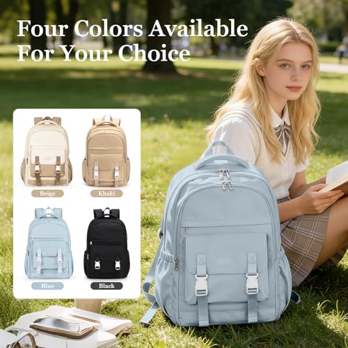 School Backpack For Women Men College Backpack With Lots Of Pockets Cute BookBag Casual Daypack Backpacks For Teens Girls Boys Waterproof(Blue) - color: D3-blue