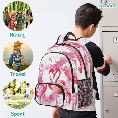Flamingo Laptop Backpack for Women Men, Work Computer Backpacks, 18.3 Inch Large Computer Nurse Teacher Bags Travel Casual Daypack - color: Multicolor 1