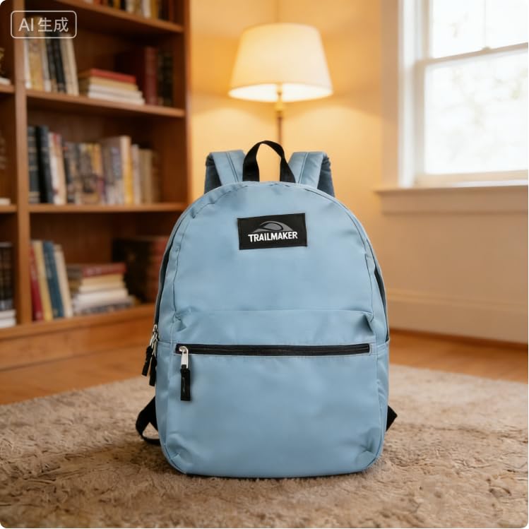 Lightweight Travel Backpack, Casual Daypack, Durable Commuter Bag, Adjustable Shoulder Straps, for Work, Hiking(Light Blue)