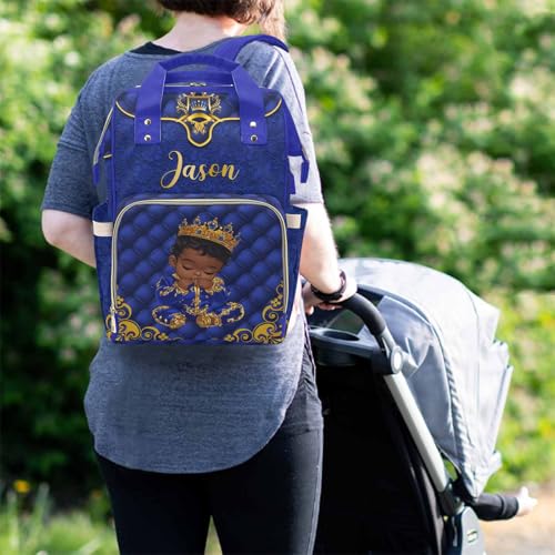 Newcos Personalized Diaper Bag with Name, Custom Monogram Backpacks Mommy Bag, Customized Baby Diaper Bag Backpack for Newborn Women Men Travel Nursing Bags Water Bottle for Mom Dad Christmas Blue - color: Patten 01