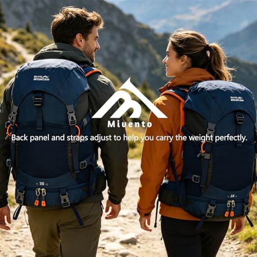 35L Hiking Backpack for Women men,Waterproof Camping Outdoor Backpacking Backpack for Travel lightweight Hiking Trekking Daypack - color: Blue