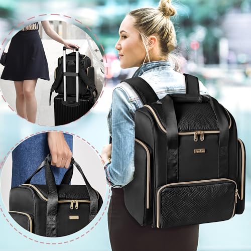 Large Makeup Backpack with 3 Clear Makeup Bags, Double Layers Professional Makeup Travel Case with Brushes Storage Section for Makeup Artists - color: Black