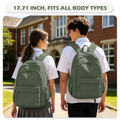 suwasp Casual Laptop Backpack for Women Men Waterproof Lightweight Backpacks Bag 15.6inch Laptop Daypack Large Capacity Backpack, Sage Green - color: Sage Green