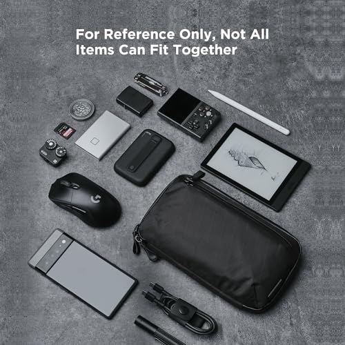 ALPAKA Elements Tech Case Mini - Compact Electronics Organizer, Small Cable Bag for Chargers and Earbuds, Phone Pouch, Travel Accessory Case, Crossbody Sling, Black X-Pac VX42