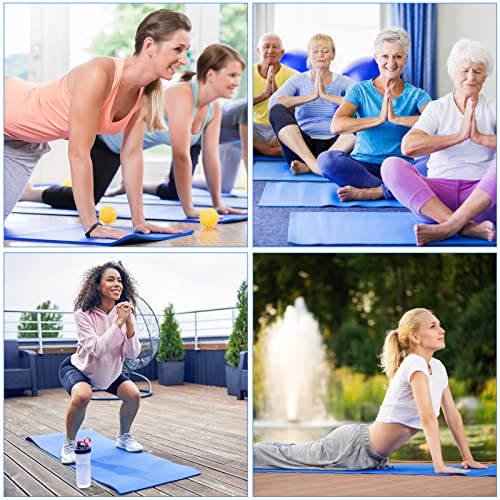3 mm Thick Yoga Mat Bulk, Non Slip Exercise Workout Fitness Pad for Women Men, Gym Home Yoga Pilates, Easy to Clean, Sturdy PVC - color: Dark Blue