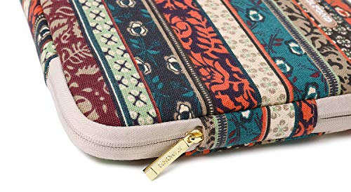 Kayond Canvas Water-Resistant 13.3 Inch Laptop Sleeve case for 12.5 inch 13inch Notebook Computer 12.9 Pocket Tablet (13-13.3 inch, Red Bohemia) - color: Red Bohemia, size: 13-13.3 inch