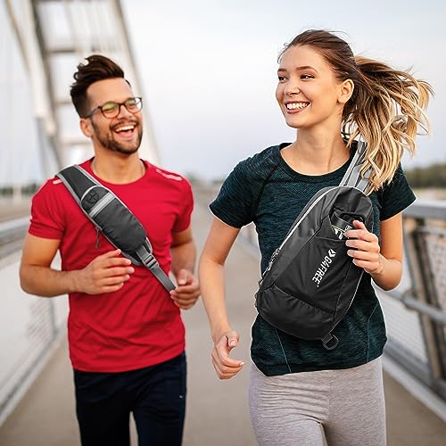 G4Free Sling Bag for Men Women,RFID Blocking, Crossbody Backpack,Travel - color: Black