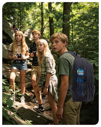 30L Tactical Camo Backpack for Boys 900D Military Schoolbag with 4 Pockets - color: Black