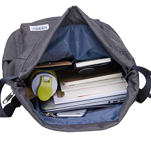 KAUKKO Drawstring Sports Backpack Gym Yoga Bag Shoulder Rucksack for Men and Women(2031-GRAY) - color: Dark Grey2031