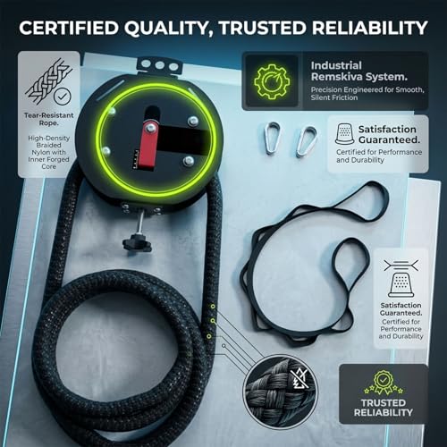 Compact Infinity Rope Trainer for Small Space Home Gym Adjustable Resistance Cable Machine for Arm Back Core Training Portable Workout Tool for Men and Women