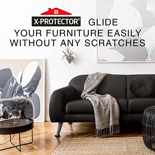 Felt Furniture Sliders for Hardwood Floors X-PROTECTOR 8 PCS 3 ½” - Furniture Slider with Unique Design - Heavy-Duty Furniture Movers for Hard Surfaces - Felt Sliders - Move Your Furniture Easily! - size: 8 PCS 3 1/2 inch (NEW)