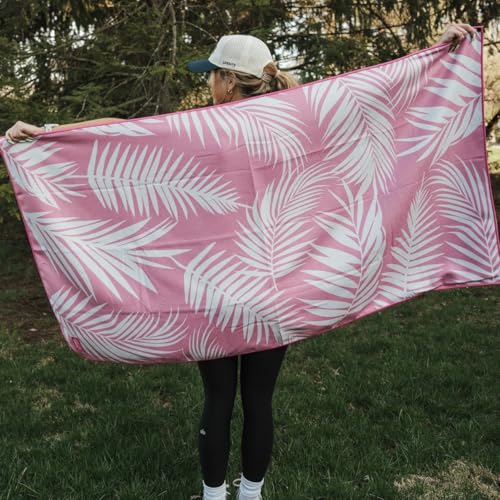 Sprints Athletic Running Towel, Full-Sized, Car Seat Cover - Performance Microfiber (Garden of Races Past - Pink) - color: Garden of Races Past Pink