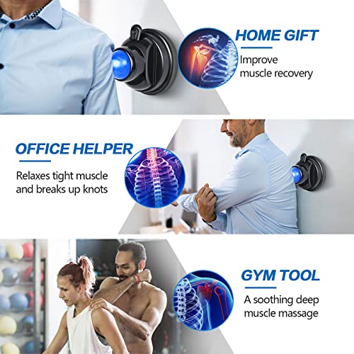 Massage Ball, Mountable Muscle Massage Roller for Pain Relief, Suction Cup Self Back Massager Roller and Trigger Point Massager to Relieve Muscle Knots, Hands-Free - 2 Balls - style: 1 - Pack - Mountable Ball