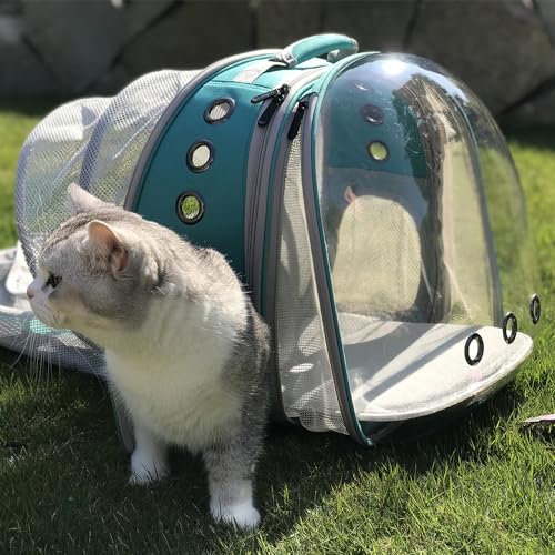 Dual Expandable Cat Backpack Carrier, Fit up to 20 lbs, Expandable Pet Carrier Backpack for Cat and Small Puppy - color: Pink