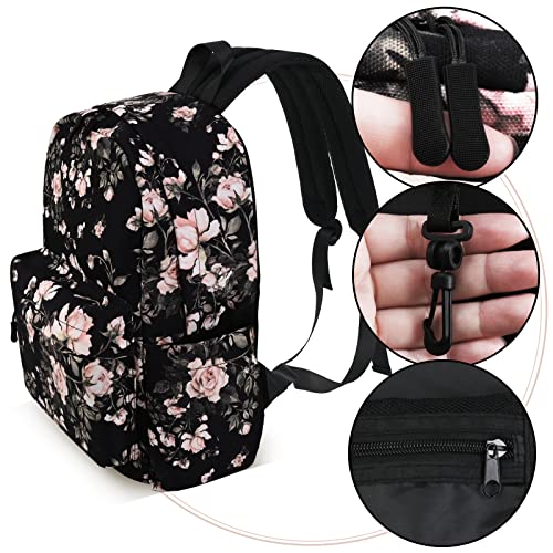 Travel Backpack for Men and Women,Classic Mini Backpack,Hiking, Lightweight Casual College Bookbag Daily Bag Daypack for Travel,Work,Gym (Flower) - color: Flower