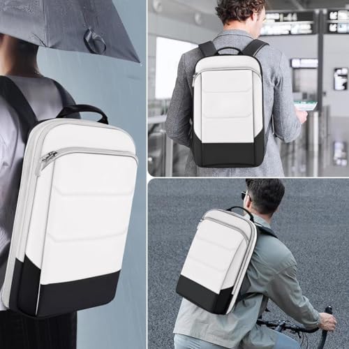 ZINZ Laptop Backpack 17.3 Inch Business Travel Backpack, Water Resistant Large Daypack Bag for Men Women - Black White - color: Black White