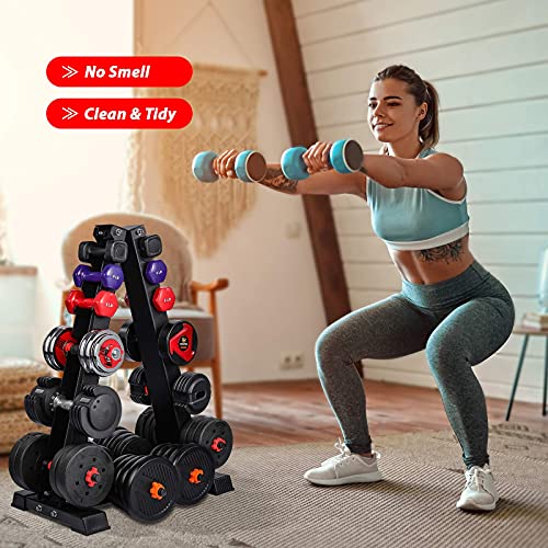 Dumbbell Rack Stand Only, Weight Rack for Dumbbells Compact A-Frame Home Gym Space Saver, 480/800 LBS Weight Capacity - style: 6 Tier - 800LBS